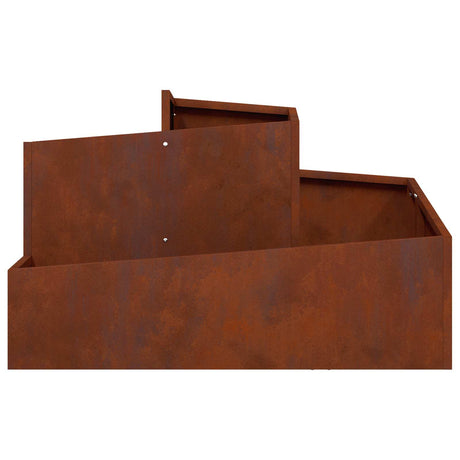 Vidaxl tuin bloempot bruin 80 x 80 x 50 cm cortenstaal