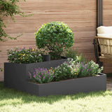 Vidaxl tuin bloempot zwart 100 x 100 x 50 cm koudgewalst staal