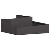 Vidaxl tuin bloempot zwart 100 x 100 x 50 cm koudgewalst staal