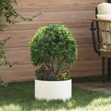 Vidaxl plantenring wit 30 x 30 x 20 cm koudgewalst staal