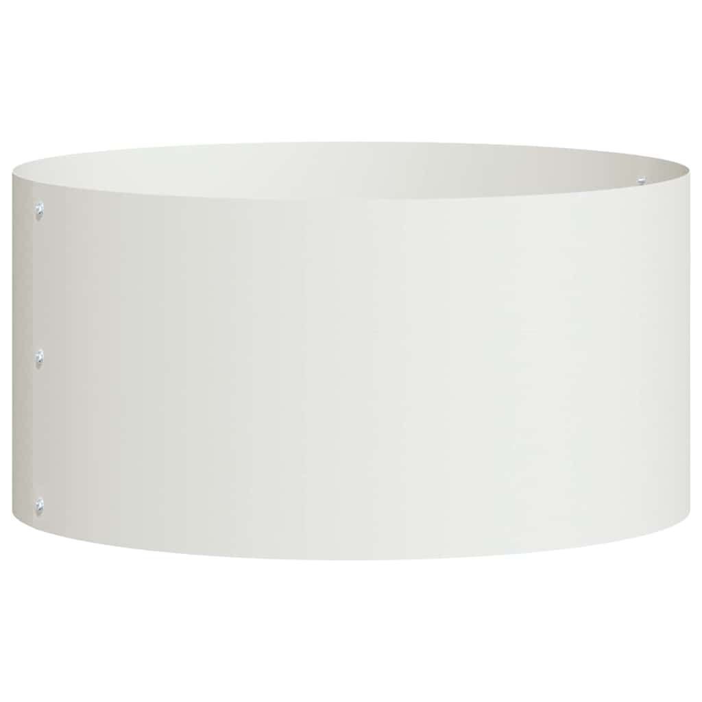 Vidaxl plantenring wit 40 x 40 x 20 cm koudgewalst staal