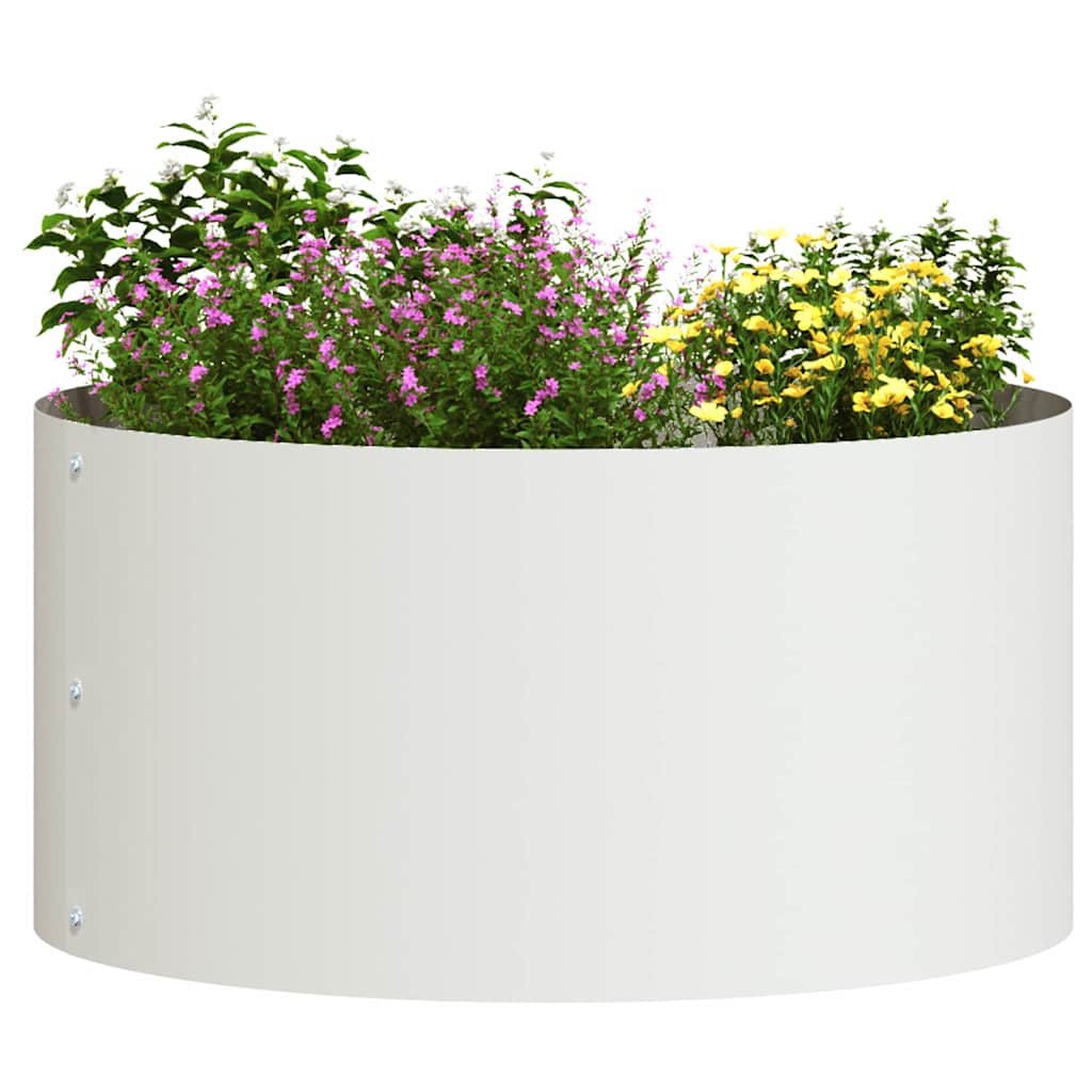Vidaxl plantenring 5 pcs wit 40 x 40 x 20 cm koudgewalst staal