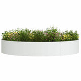 Vidaxl plantenring wit 120 x 120 x 20 cm koudgewalst staal