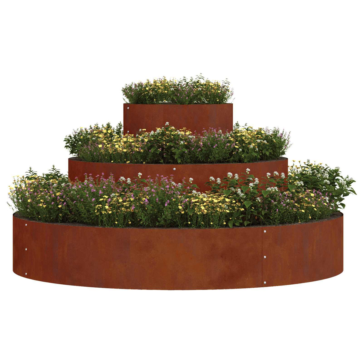 Vidaxl tuin bloempot bruin 120 x 120 x 20 cm cortenstaal