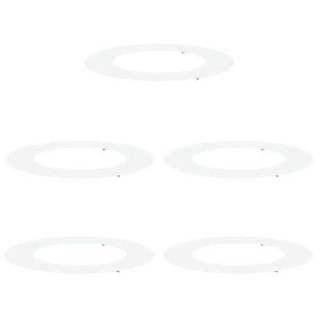 Vidaxl geschikt voor platte boomringen 5 pcs wit ø50 80 cm staal