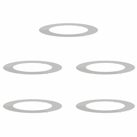 Vidaxl geschikt voor platte boomringen 5 pcs zilver ø60 90 cm