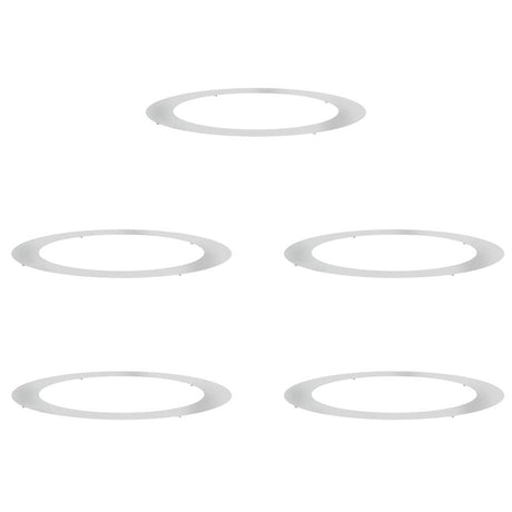 Vidaxl geschikt voor platte boomringen 5 pcs zilver ø90 120 cm