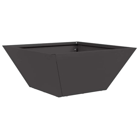 Vidaxl tuin bloempot zwart 35 x 35 x 15 cm koudgewalst staal