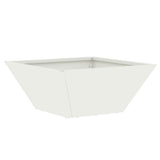 Vidaxl tuin bloempot wit 35 x 35 x 15 cm koudgewalst staal