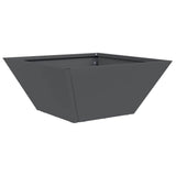 Vidaxl tuin bloempot antraciet 35 x 35 x 15 cm koudgewalst staal