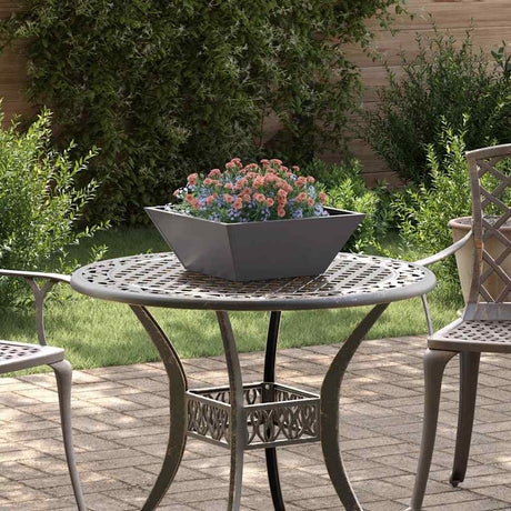 Vidaxl tuin bloempot 5 pcs zwart 40 x 40 x 15 cm koudgewalst staal