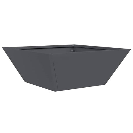 Vidaxl tuin bloempot antraciet 40 x 40 x 15 cm koudgewalst staal