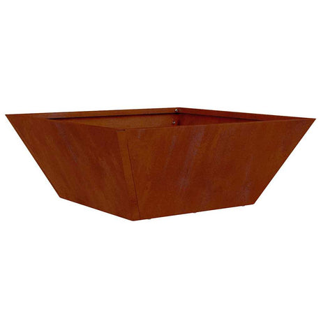 Vidaxl tuin bloempot roestig 40 x 40 x 15 cm cortenstaal