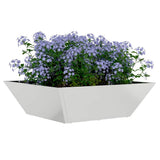 Vidaxl tuin bloempot 5 pcs zilver 50 x 50 x 15 cm gegalvaniseerd staal