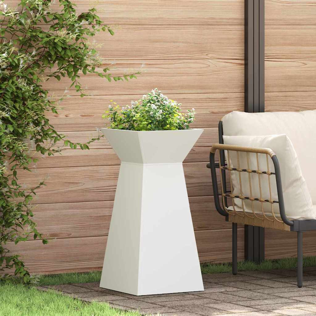 Vidaxl pilaar plantenbak 2 pcs wit 35 x 35 x 73 cm