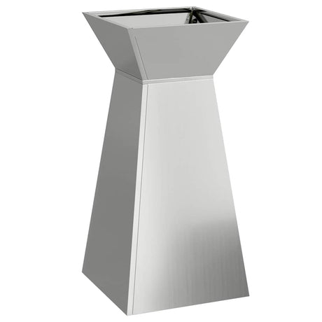 Vidaxl pilaar plantenbak zilver 35 x 35 x 73 cm