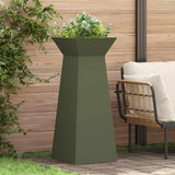 Vidaxl pilaar plantenbak 2 pcs olijfgroen 40 x 40 x 100 cm