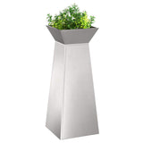 Vidaxl pilaar plantenbak 2 pcs zilver 40 x 40 x 100 cm