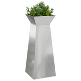 Vidaxl pilaar plantenbak 2 pcs zilver 40 x 40 x 100 cm