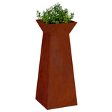 Vidaxl pilaar plantenbak 2 pcs zilver 40 x 40 x 100 cm cortenstaal