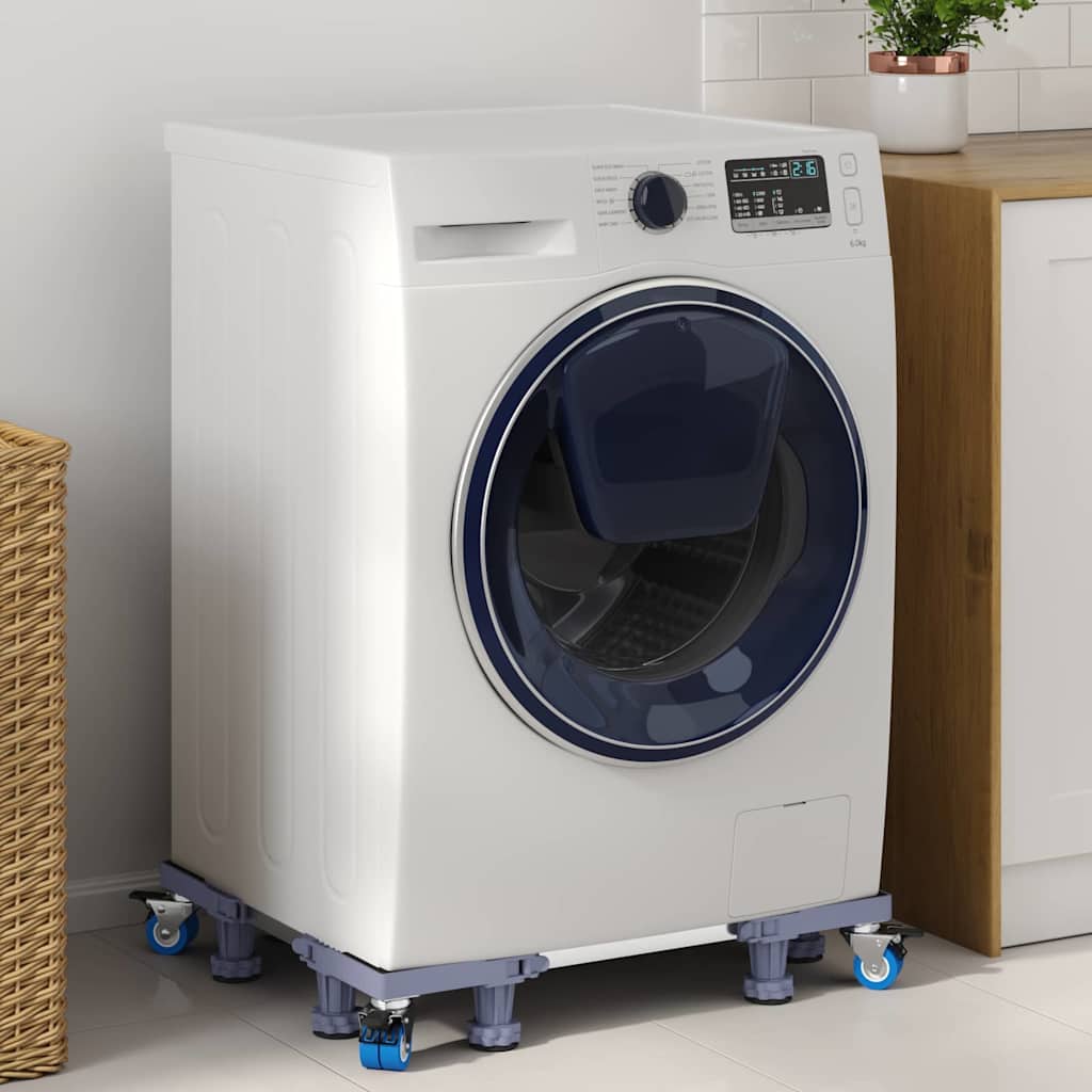 Vidaxl wasmachinebasis grijs 67 x 67 x 12 cm roestvrij staal