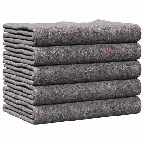 Vidaxl verhuisdekens 5 pcs grijs 150 x 200 cm stof