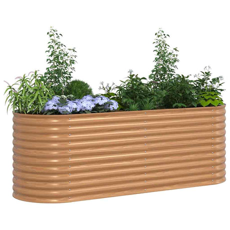 Vidaxl verhoogd bed bruin 240 x 80 x 81 cm staal