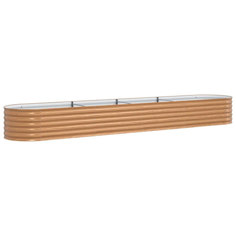Vidaxl verhoogd bed bruin 400 x 80 x 44 cm staal