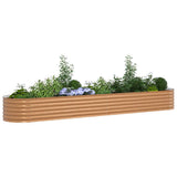 Vidaxl verhoogd bed bruin 400 x 80 x 44 cm staal