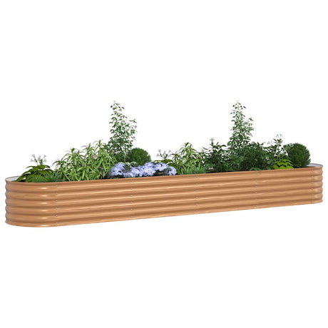 Vidaxl verhoogd bed bruin 400 x 80 x 44 cm staal