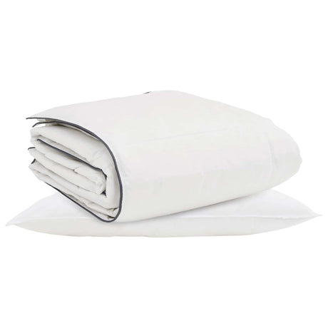 Vidaxl winter dekbed met kussen 2 pcs wit donsveertjes