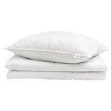Vidaxl zomer dekbed met kussen 2 pcs wit donsveertjes