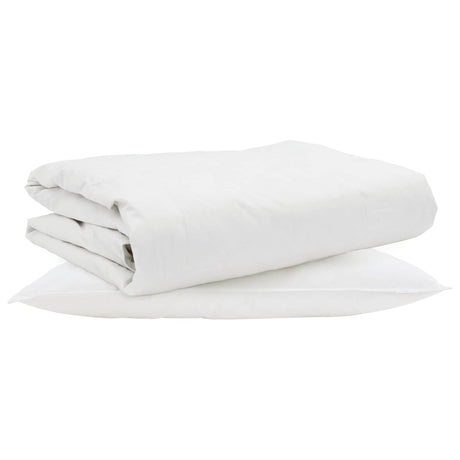 Vidaxl zomer dekbed met kussen 2 pcs wit donsveertjes