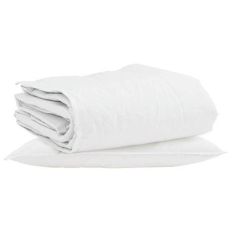 Vidaxl winter dekbed met kussen 2 pcs wit donsveertjes