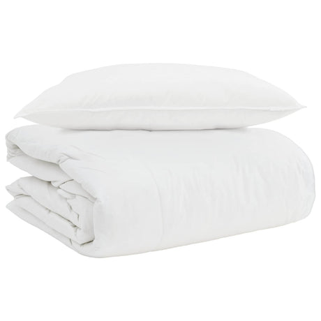 Vidaxl 2-in-1 dekbed met kussen 2 pcs wit donsveertjes