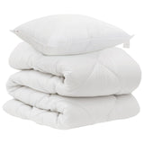 Vidaxl dekbed met kussen 2 pcs wit microvezel