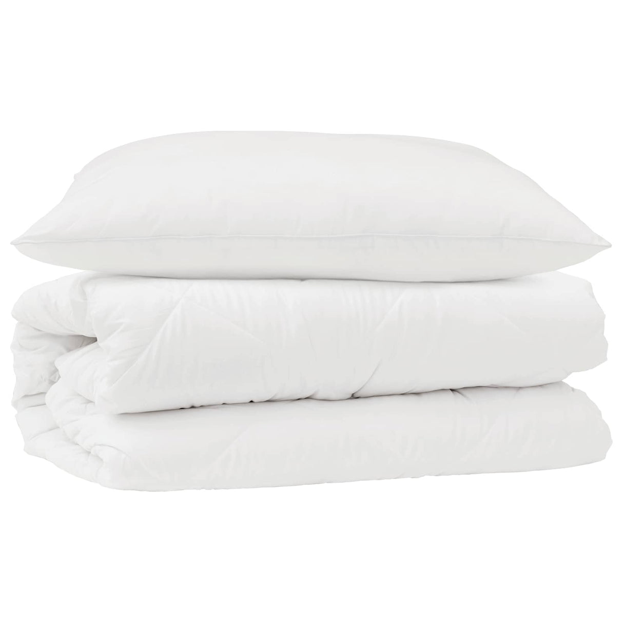 Vidaxl dekbed set met kussen 2 pcs wit microfibre