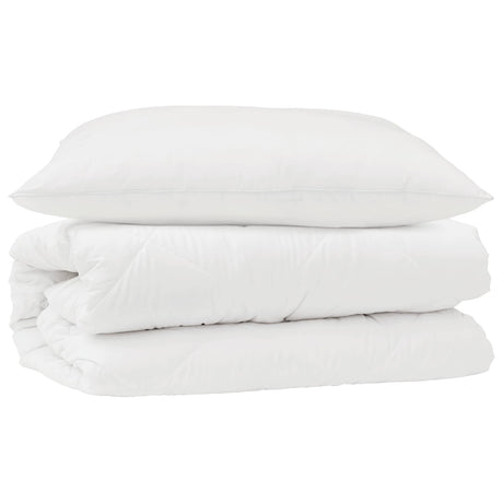 Vidaxl dekbed set met kussen 2 pcs wit microfibre