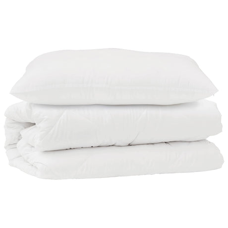 Vidaxl dekbed set met kussen 2 pcs wit microfibre