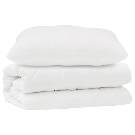 Vidaxl dekbed set met kussen 2 pcs wit microfibre