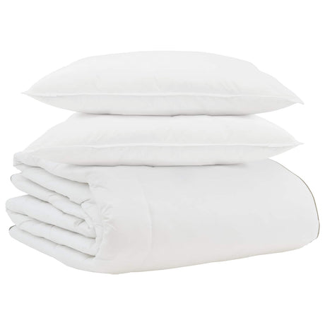 Vidaxl winter dekbed met kussen 3 pcs wit donsveertjes