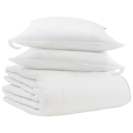 Vidaxl winter dekbed met kussen 3 pcs wit donsveertjes