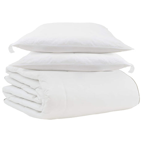 Vidaxl winter dekbed met kussen 3 pcs wit donsveertjes