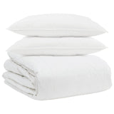 Vidaxl dekbed set met kussen 3 pcs wit donsveertjes