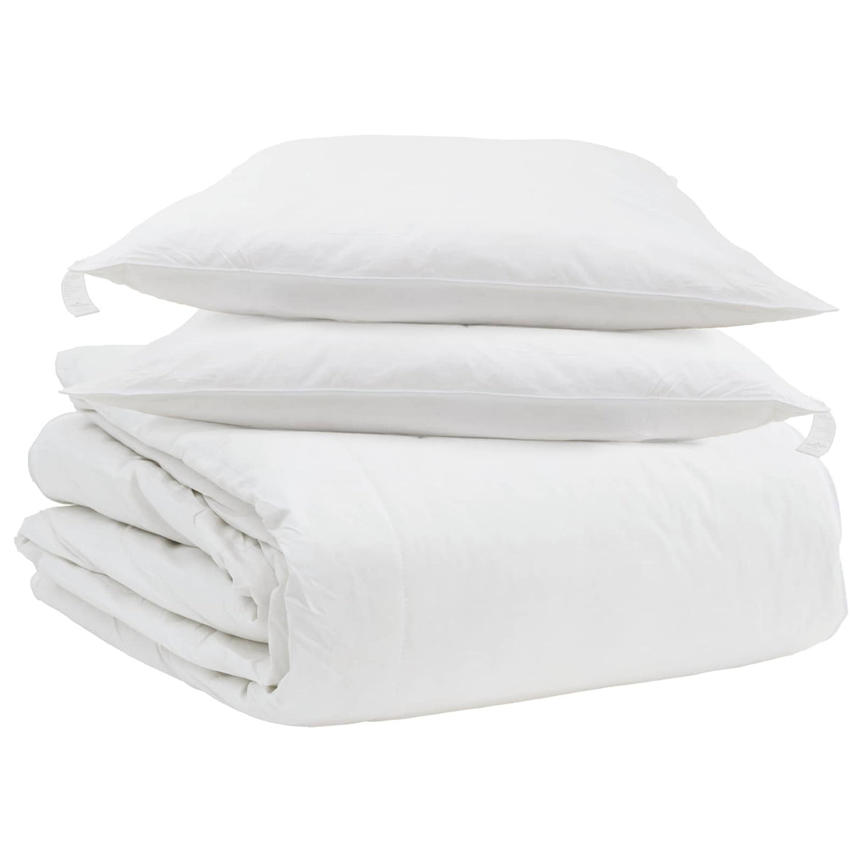 Vidaxl dekbed set met kussen 3 pcs wit donsveertjes