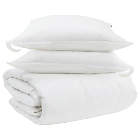 Vidaxl dekbed set met kussen 3 pcs wit donsveertjes