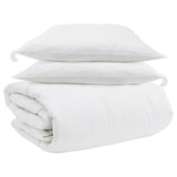 Vidaxl dekbed set met kussen 3 pcs wit donsveertjes