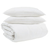 Vidaxl dekbed set met kussen 3 pcs wit donsveertjes