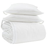 Vidaxl dekbed set met kussen 3 pcs wit donsveertjes