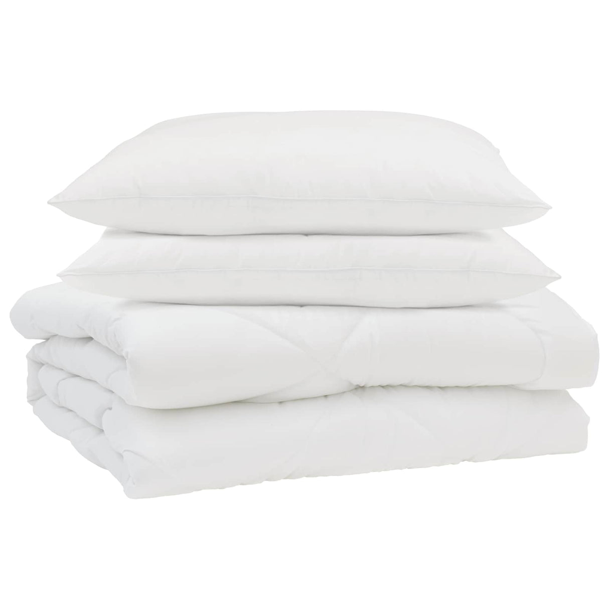 Vidaxl zomer dekbed met kussen 3 pcs wit microfibre